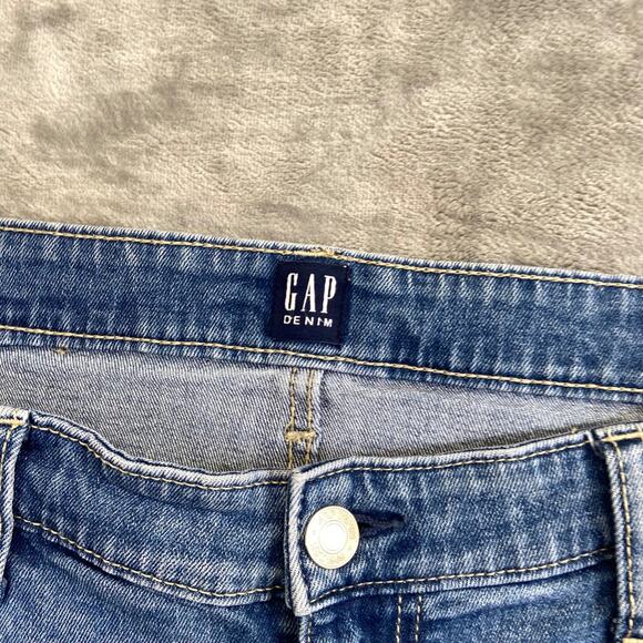 Gap Bermuda Denim Shorts Men's Size 31 Blue Jorts Distressed Longer 11" - Picture 3 of 9